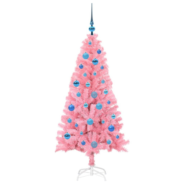 Árbol de Navidad con 150 LED con soporte Rosa 150 cm PVC M 4