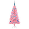 Árbol de Navidad con 150 LED con soporte Rosa 150 cm PVC 4
