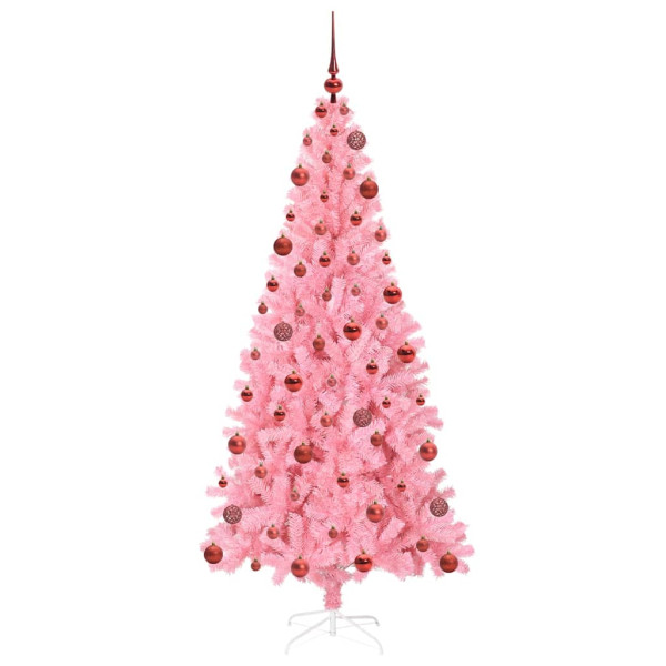 Árbol de Navidad con 300 LED con soporte Rosa 180 cm PVC M 4
