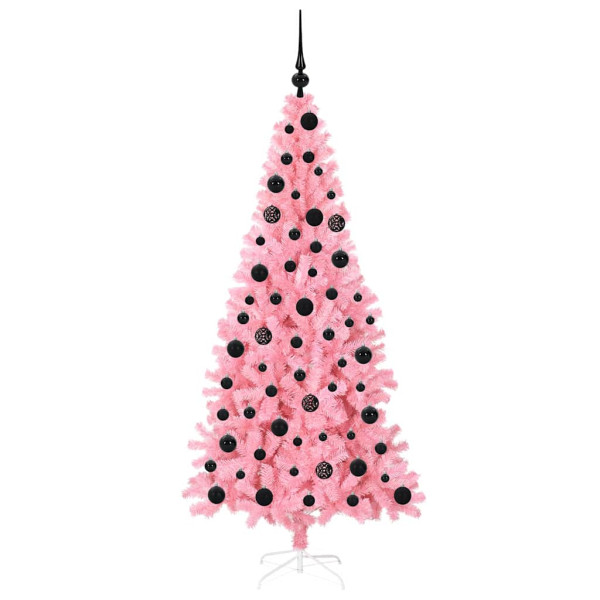 Árbol de Navidad con 300 LED con soporte Rosa 180 cm PVC M 4