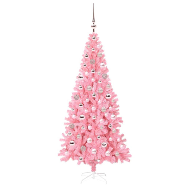 Árbol de Navidad con 300 LED con soporte Rosa 180 cm PVC M 4