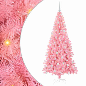 Árbol de Navidad con 300 LED con soporte Rosa 180 cm PVC H
