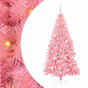 Árbol de Navidad con 300 LED con soporte Rosa 180 cm PVC H