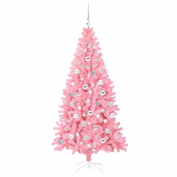 Árbol de Navidad con 300 LED con soporte Rosa 180 cm PVC M 4