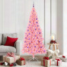 Árbol de Navidad con 300 LED con soporte Rosa 180 cm PVC 1