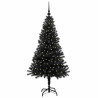 Árbol de Navidad con 150 LED con soporte Negro 150 cm PVC 3
