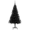 Árbol de Navidad con 150 LED con soporte Negro 150 cm PVC 4