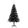 Árbol de Navidad con 150 LED con soporte Negro 150 cm PVC 3
