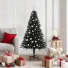 Árbol de Navidad con 150 LED con soporte Negro 150 cm PVC 1