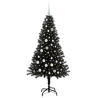 Árbol de Navidad con 150 LED con soporte Negro 150 cm PVC 3