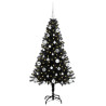Árbol de Navidad con 150 LED con soporte Negro 150 cm PVC 3