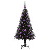 Árbol de Navidad con 150 LED con soporte Negro 150 cm PVC 3