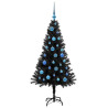 Árbol de Navidad con 150 LED con soporte Negro 150 cm PVC 4