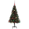 Árbol de Navidad con 150 LED con soporte Negro 150 cm PVC 3