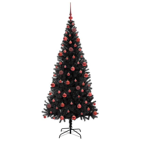 Árbol de Navidad con 300 LED con soporte Negro 180 cm PVC M 4