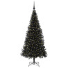 Árbol de Navidad con 300 LED con soporte Negro 180 cm PVC 3