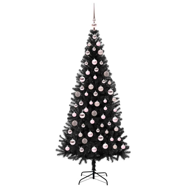 Árbol de Navidad con 300 LED con soporte Negro 180 cm PVC M 4