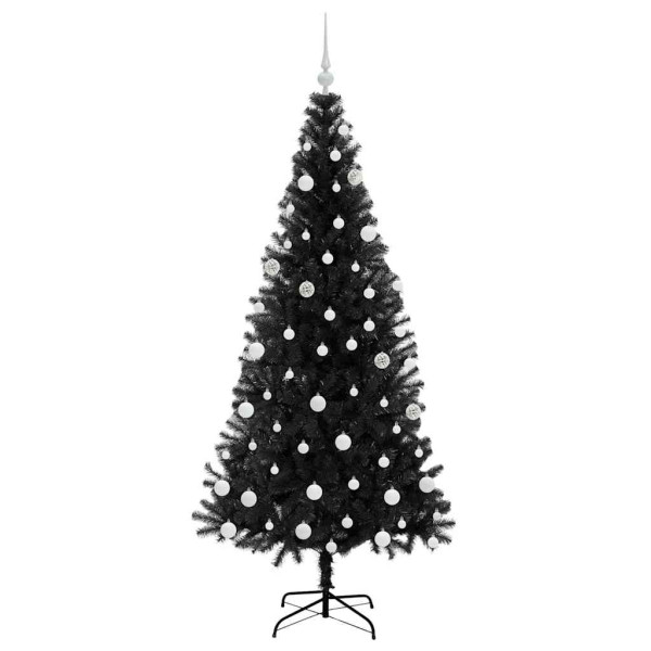 Árbol de Navidad con 300 LED con soporte Negro 180 cm PVC M 4