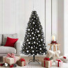 Árbol de Navidad con 300 LED con soporte Negro 180 cm PVC 1