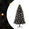 Árbol de Navidad con 300 LED con soporte Negro 180 cm PVC 2