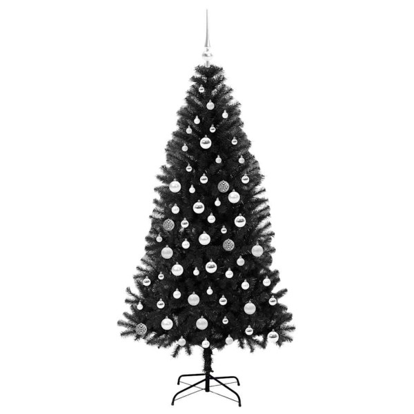 Árbol de Navidad con 300 LED con soporte Negro 180 cm PVC M 4