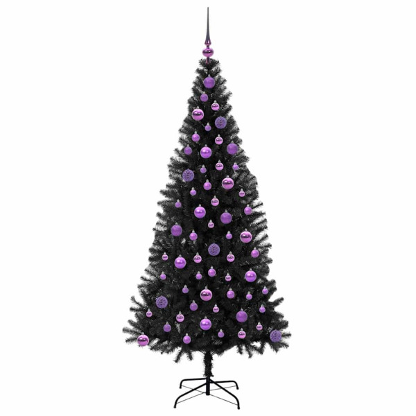 Árbol de Navidad con 300 LED con soporte Negro 180 cm PVC M 4