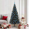 Árbol de Navidad con 300 LED con soporte Negro 180 cm PVC 1
