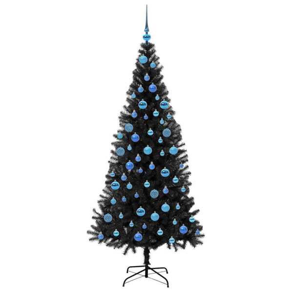 Árbol de Navidad con 300 LED con soporte Negro 180 cm PVC M 4