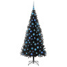 Árbol de Navidad con 300 LED con soporte Negro 180 cm PVC 4