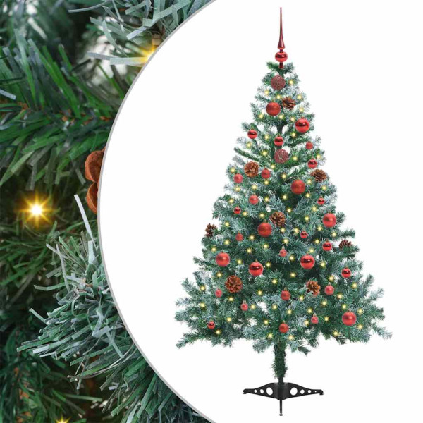 Árbol de Navidad artificial Verde 150 cm PVC y acero M 2