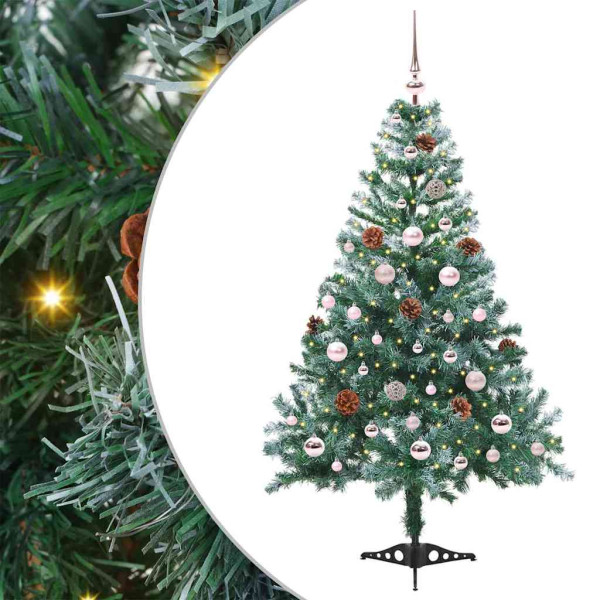 Árbol de Navidad artificial Verde 150 cm PVC y acero D