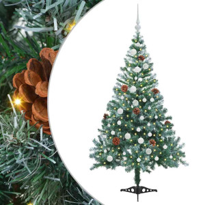 Árbol de Navidad artificial Verde 150 cm PVC y acero H
