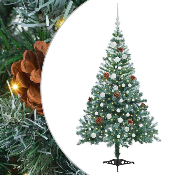 Árbol de Navidad artificial Verde 150 cm PVC y acero M 2