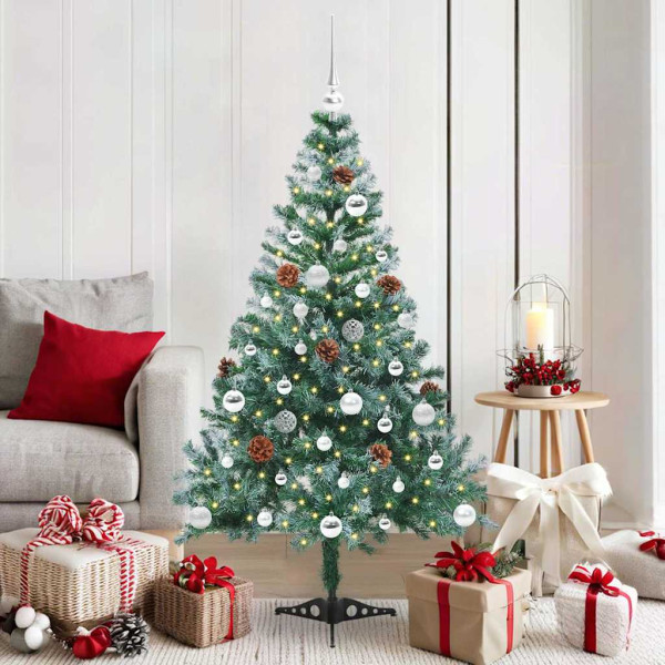 Árbol de Navidad artificial Verde 150 cm PVC y acero D