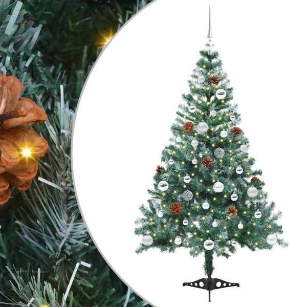 Árbol de Navidad artificial Verde 150 cm PVC y acero M 2
