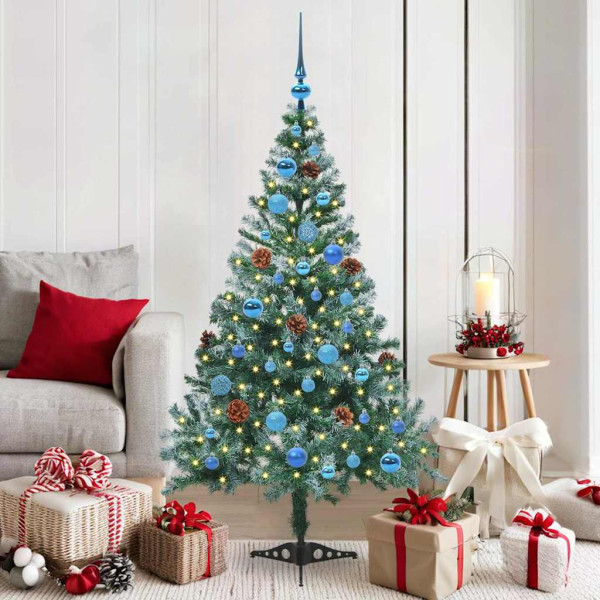 Árbol de Navidad artificial Verde 150 cm PVC y acero D