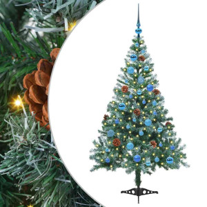 Árbol de Navidad artificial Verde 150 cm PVC y acero H