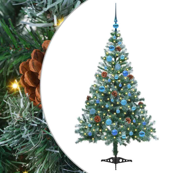 Árbol de Navidad artificial Verde 150 cm PVC y acero M 2