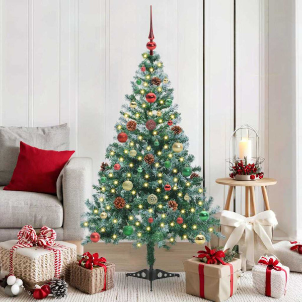 Árbol de Navidad artificial Verde 150 cm PVC y acero D