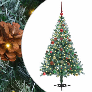 Árbol de Navidad artificial Verde 150 cm PVC y acero H