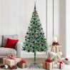 Árbol de Navidad artificial Verde 180 cm PVC y acero 1
