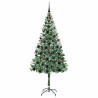 Árbol de Navidad artificial Verde 180 cm PVC y acero 3