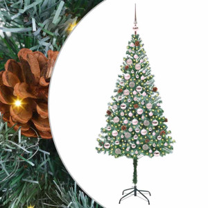 Árbol de Navidad artificial Verde 180 cm PVC y acero H