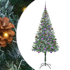 Árbol de Navidad artificial Verde 180 cm PVC y acero H