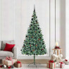 Árbol de Navidad artificial Verde 210 cm PVC y acero 1