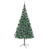 Árbol de Navidad artificial Verde 210 cm PVC y acero 3