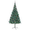 Árbol de Navidad artificial Verde 210 cm PVC y acero 4