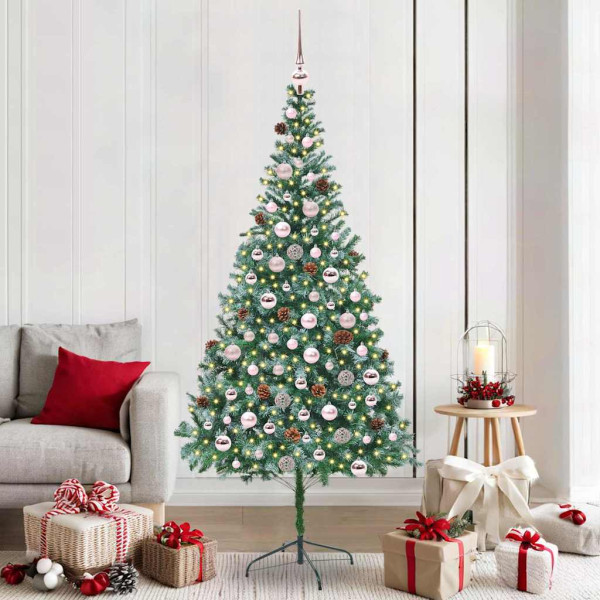 Árbol de Navidad artificial Verde 210 cm PVC y acero D