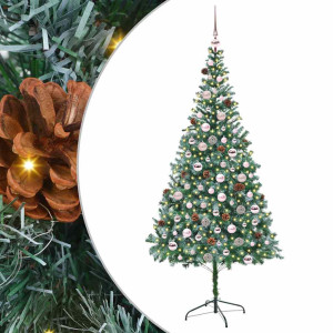 Árbol de Navidad artificial Verde 210 cm PVC y acero H