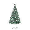 Árbol de Navidad artificial Verde 210 cm PVC y acero 4